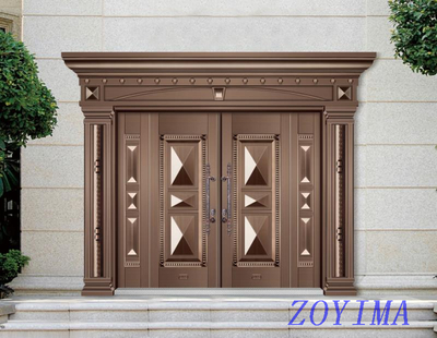 Z0YIMA/ G & K Great Door - Competitive Price Steel Exterior 4 panels Door ZYM-T 7012