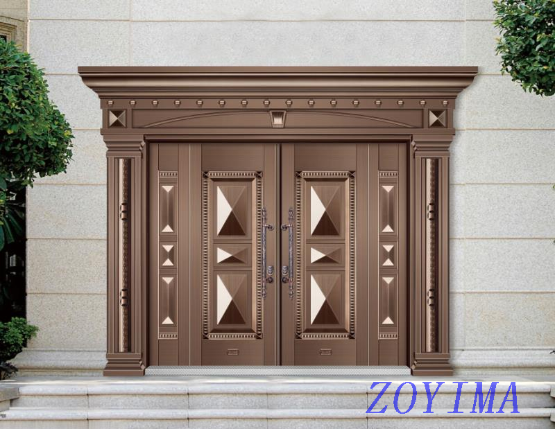 Z0YIMA/ G & K Great Door - Competitive Price Steel Exterior 4 panels Door ZYM-T 7012