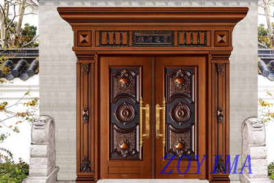 Z0YIMA/ G & K Great Door - Competitive Golden Color Lxury Security Door ZYM-P2-5002