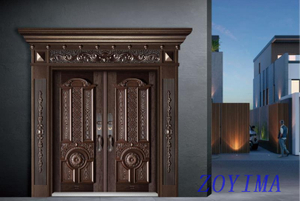 Z0YIMA/ G & K Great Door - Competitive Promotion Lxury Steel Door ZYM-P1-6002