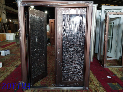 Z0YIMA/ G & K Great Door -Competitive Glavanized Exterior Safe Glass Door ZYM-K105
